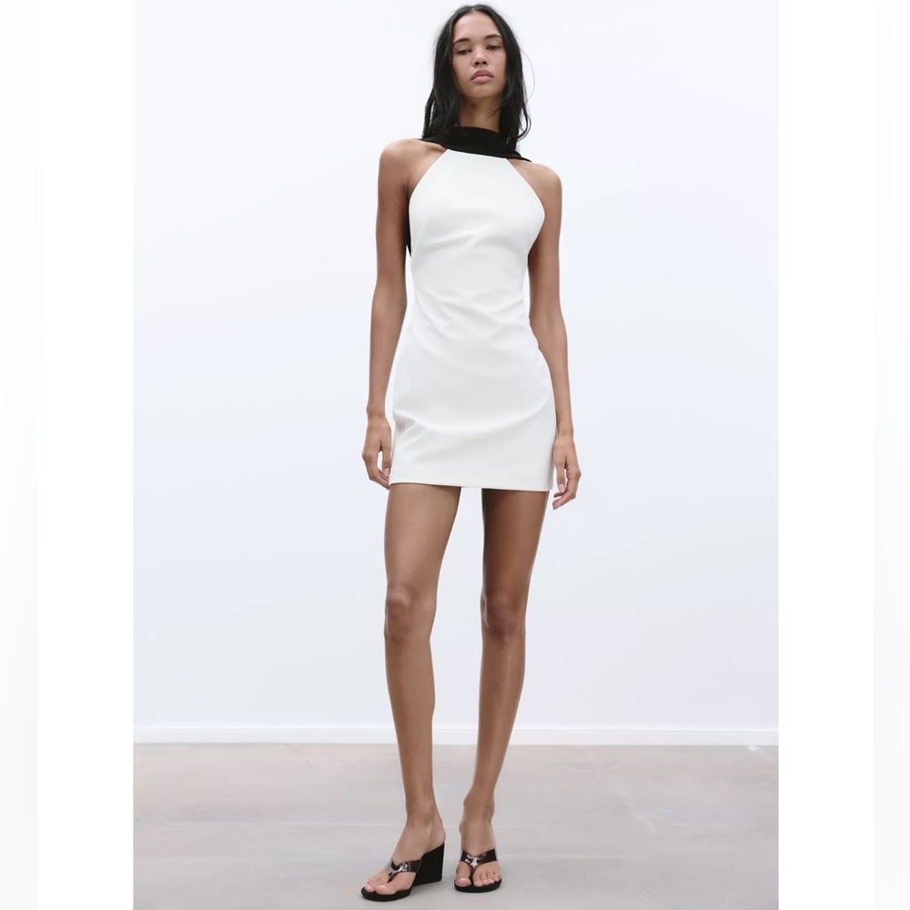 Zara Black and White Mini Dress